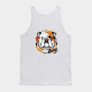 Graffiti Paint English Bulldog Creative Tank Top